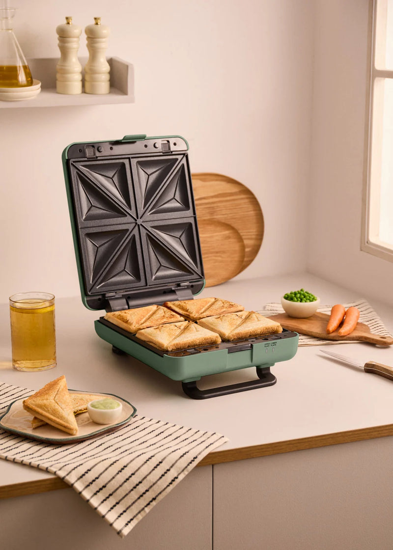 CREATE STONE STUDIO - Sandwichera grill y gofrera de placas intercambiables